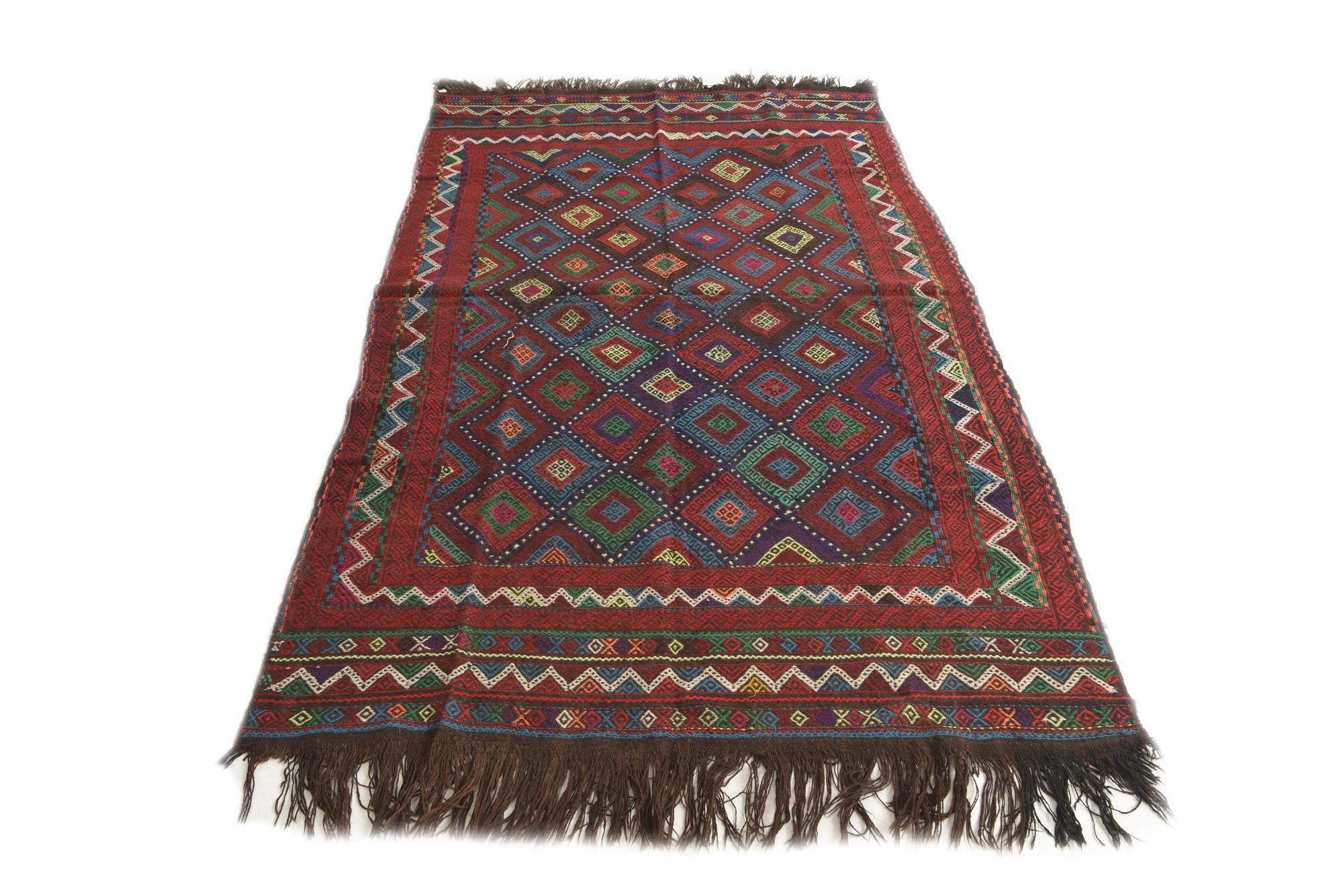 4' 8 x 8' 1 Hand Woven Kilim Fars Wool Rug