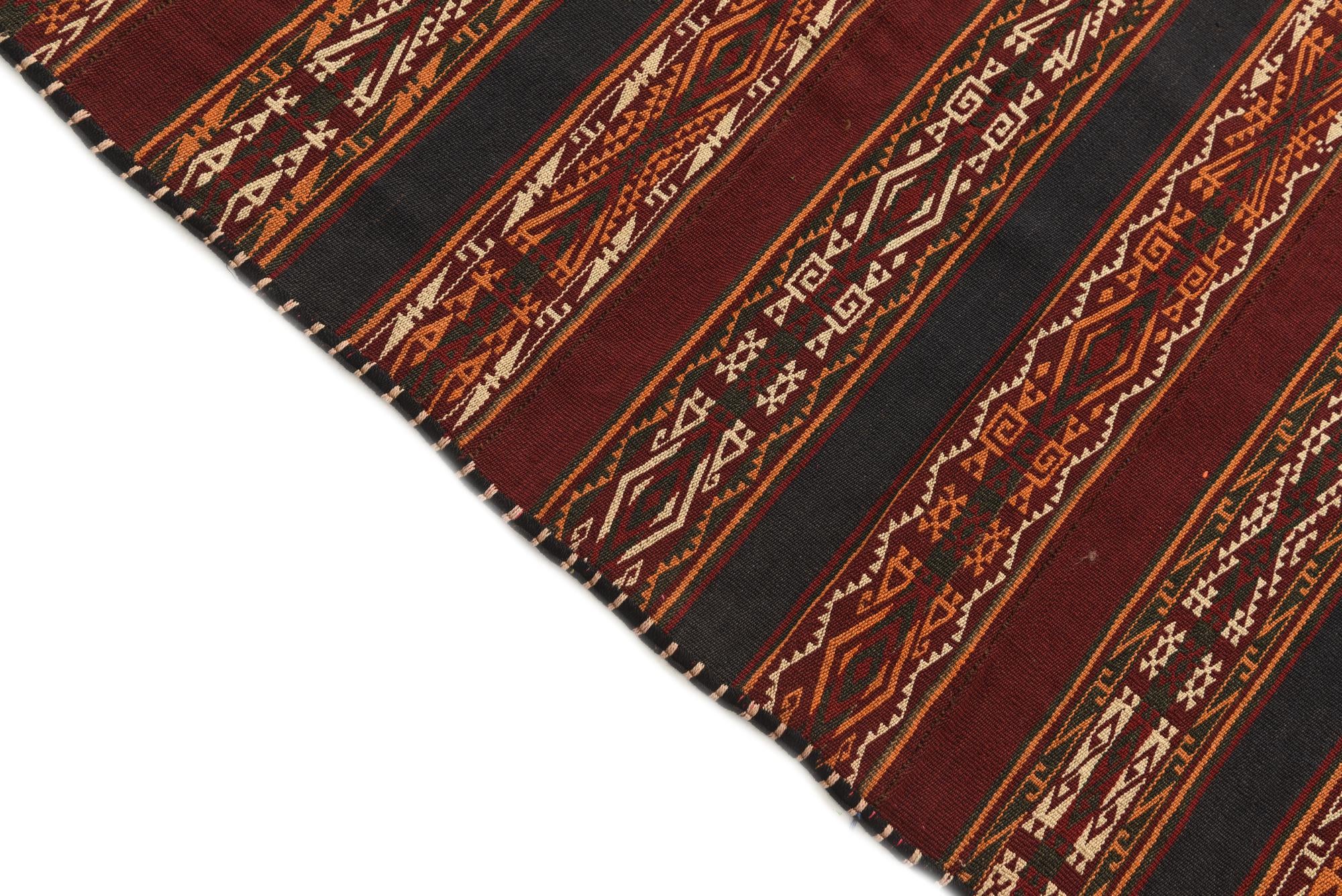 5' 8 x 10' 10 Hand Woven Kilim Fars Wool Rug