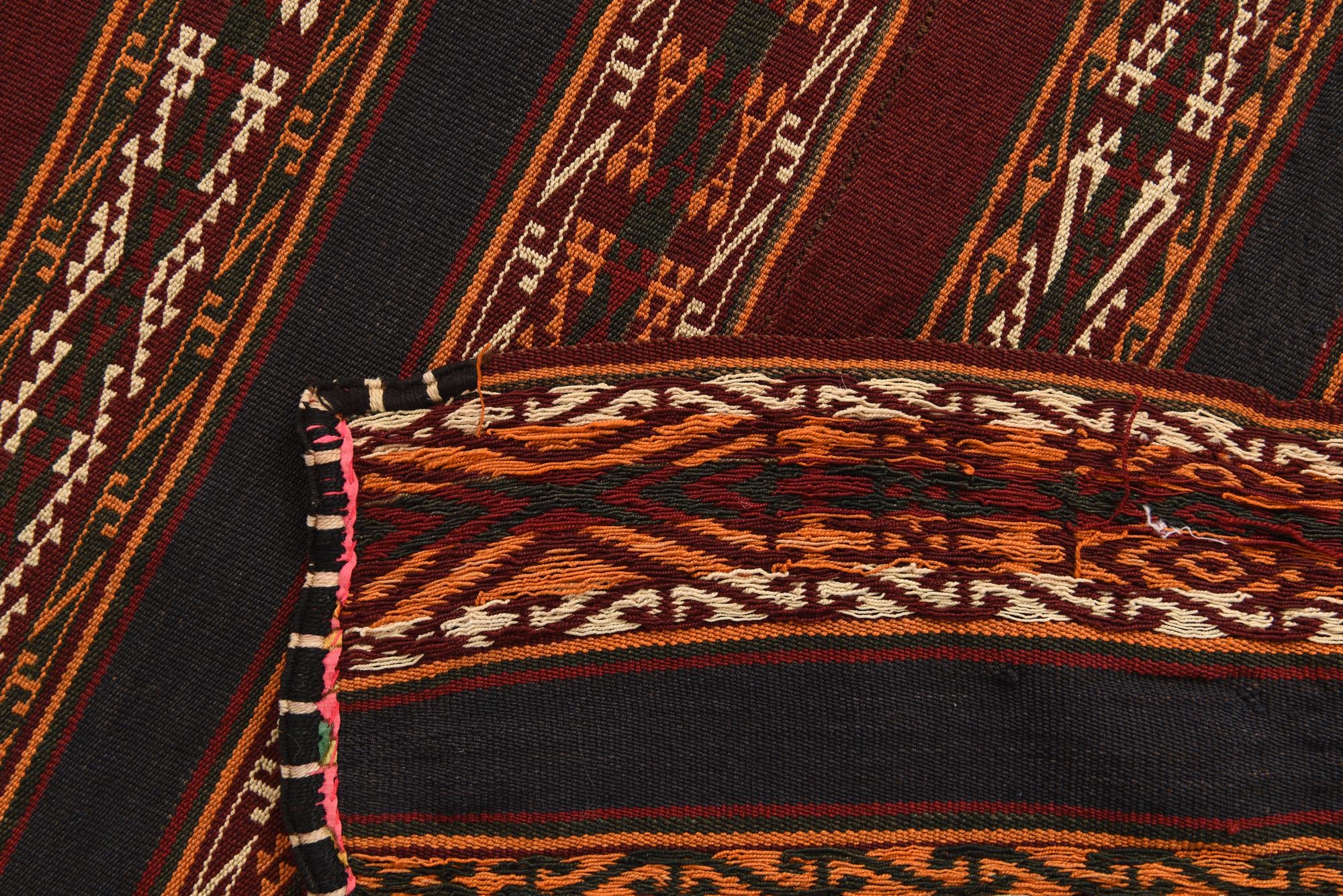 5' 8 x 10' 10 Hand Woven Kilim Fars Wool Rug