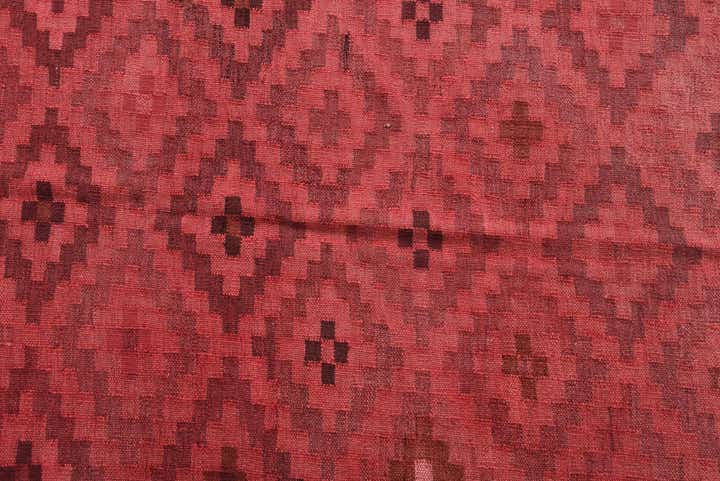 6' 1 x 9' 9 Hand Woven Kilim Fars Wool Rug