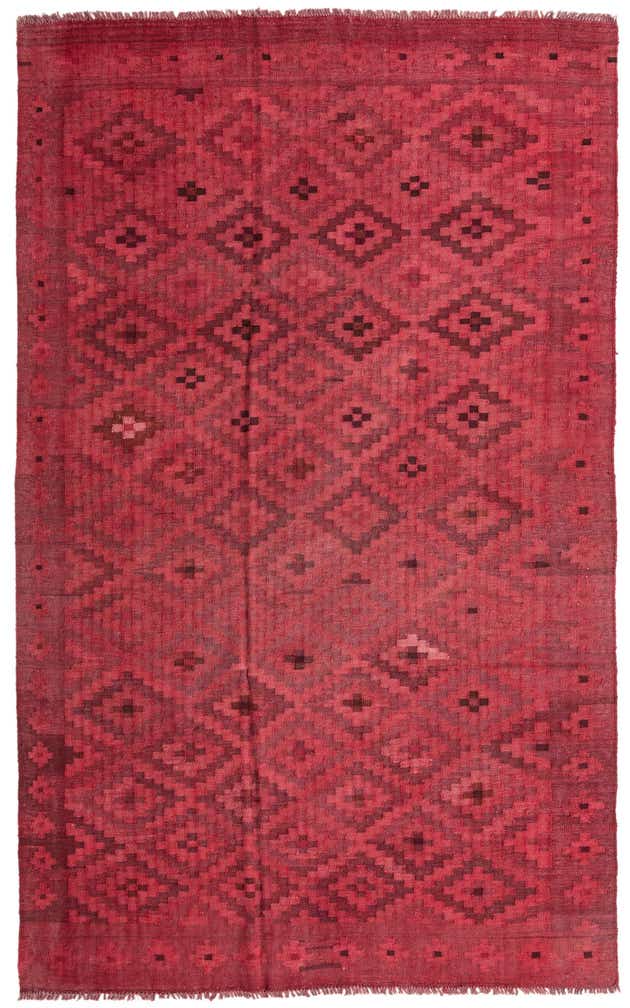 6' 1 x 9' 9 Hand Woven Kilim Fars Wool Rug