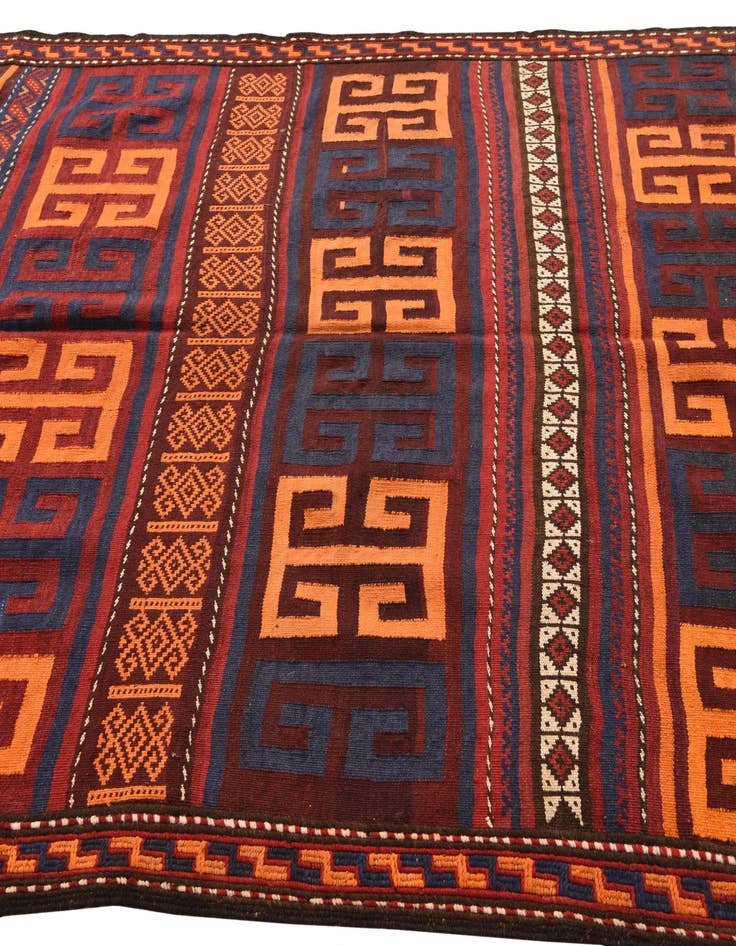 Detail image of 5' 6 x 8' 9  Hand Woven Kilim Fars Wool Rug