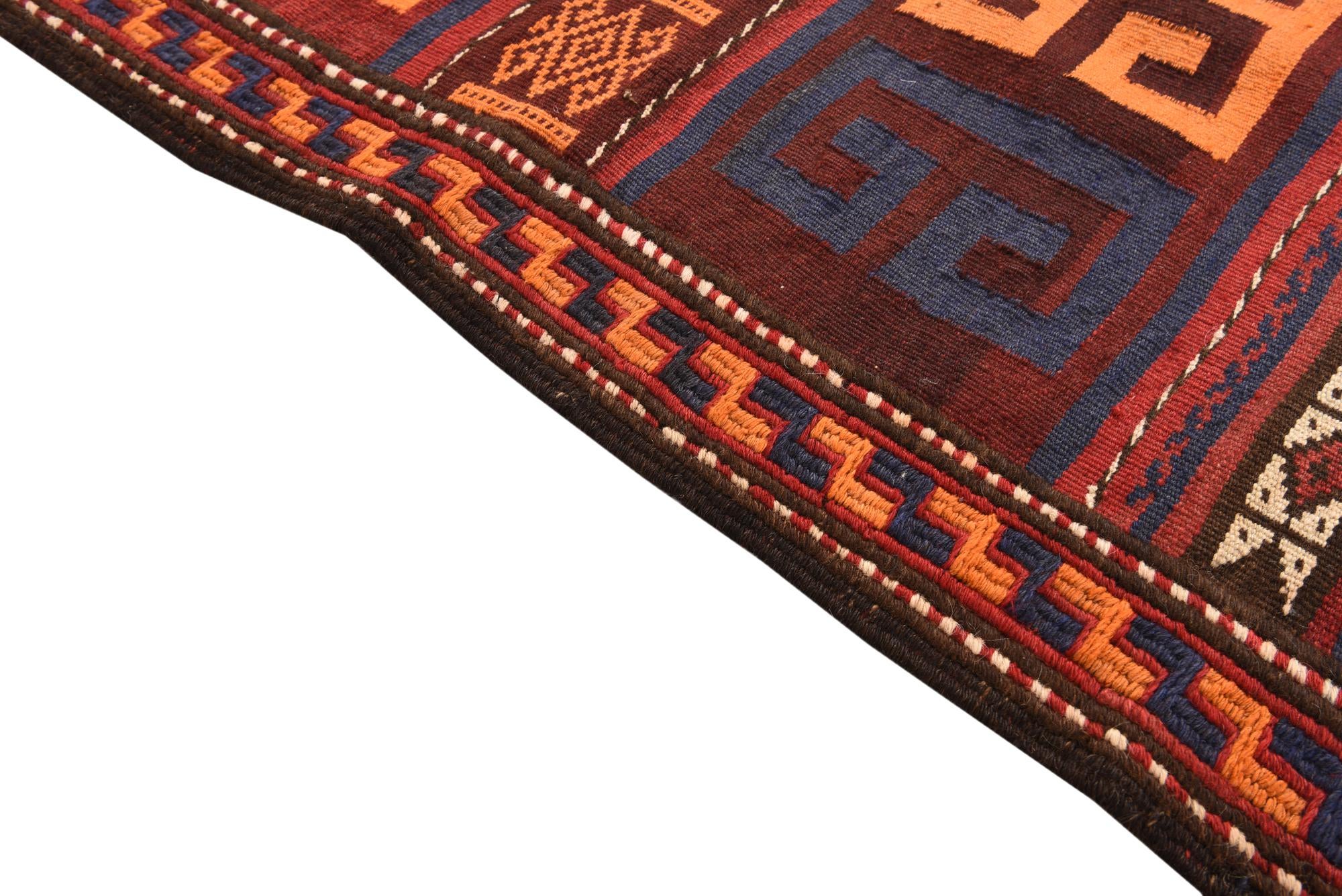 5' 6 x 8' 9 Hand Woven Kilim Fars Wool Rug