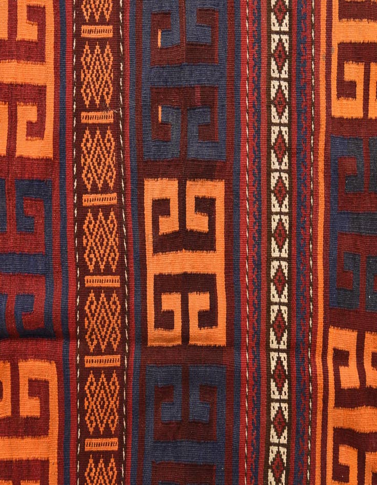 Detail image of 5' 6 x 8' 9  Hand Woven Kilim Fars Wool Rug