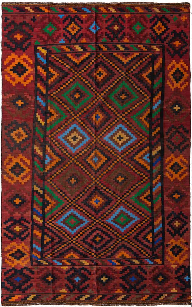 7' 8 x 12' 8 Hand Woven Kilim Fars Wool Rug