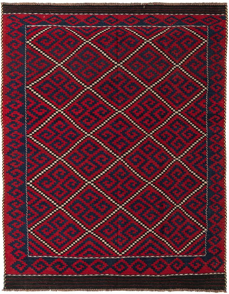 Detail image of 6' 9 x 10' 9 Hand Woven Kilim Fars Wool Rug