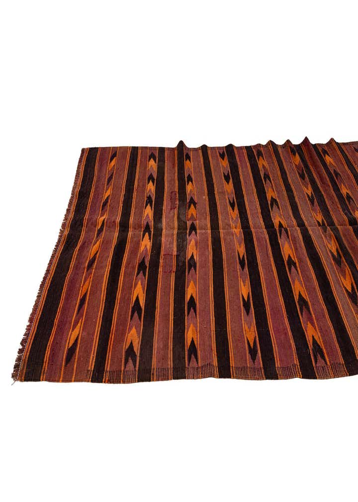5' x 8' 3 Hand Woven Kilim Fars Wool Rug