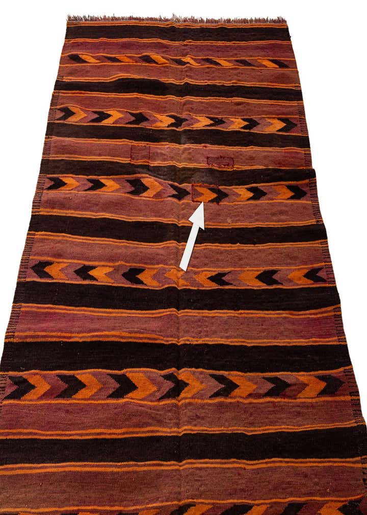 5' x 8' 3 Hand Woven Kilim Fars Wool Rug