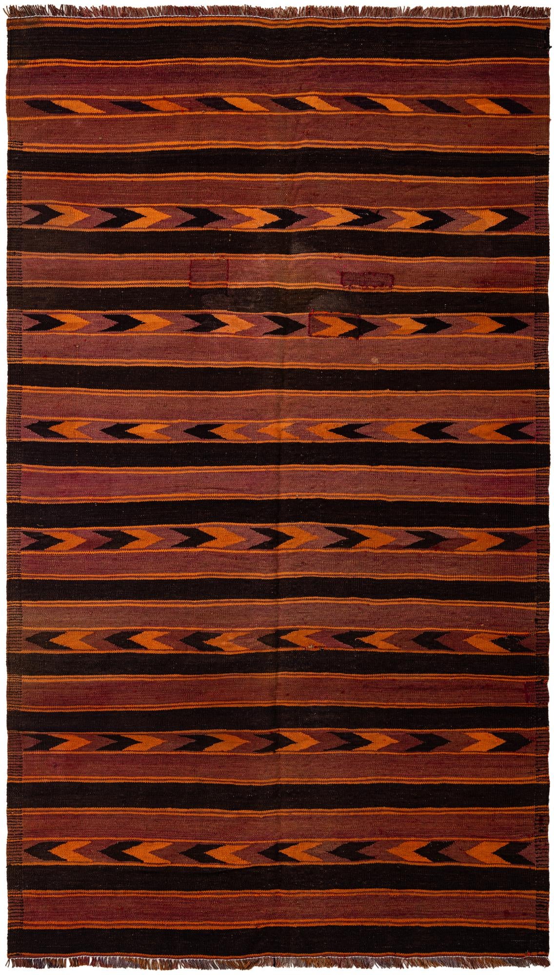 5' x 8' 3 Hand Woven Kilim Fars Wool Rug