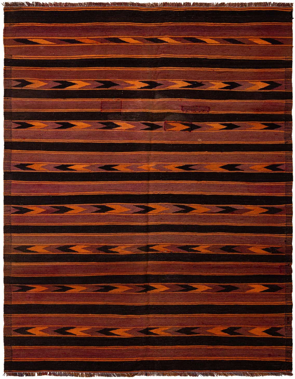 5' x 8' 3 Hand Woven Kilim Fars Wool Rug