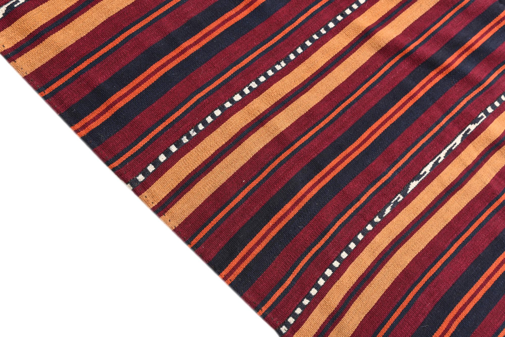 5' 9 x 11' 1 Hand Woven Kilim Fars Wool Rug