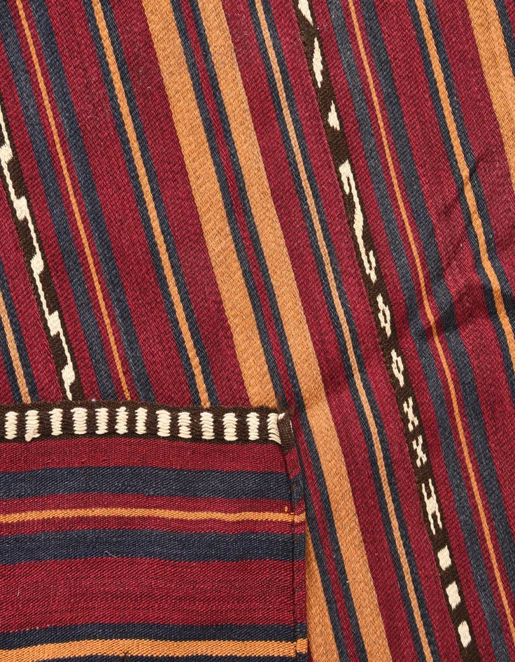 Detail image of 4' 10 x 9' 1  Hand Woven Kilim Fars Wool Rug