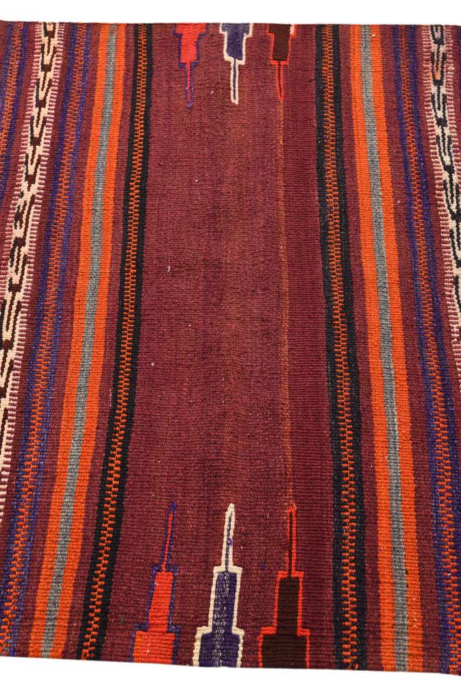 3' 4 x 3' 9 Hand Woven Kilim Fars Wool Rug