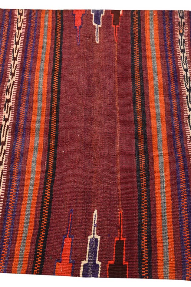 Detail image of 3' 4 x 3' 9 Hand Woven Kilim Fars Wool Rug