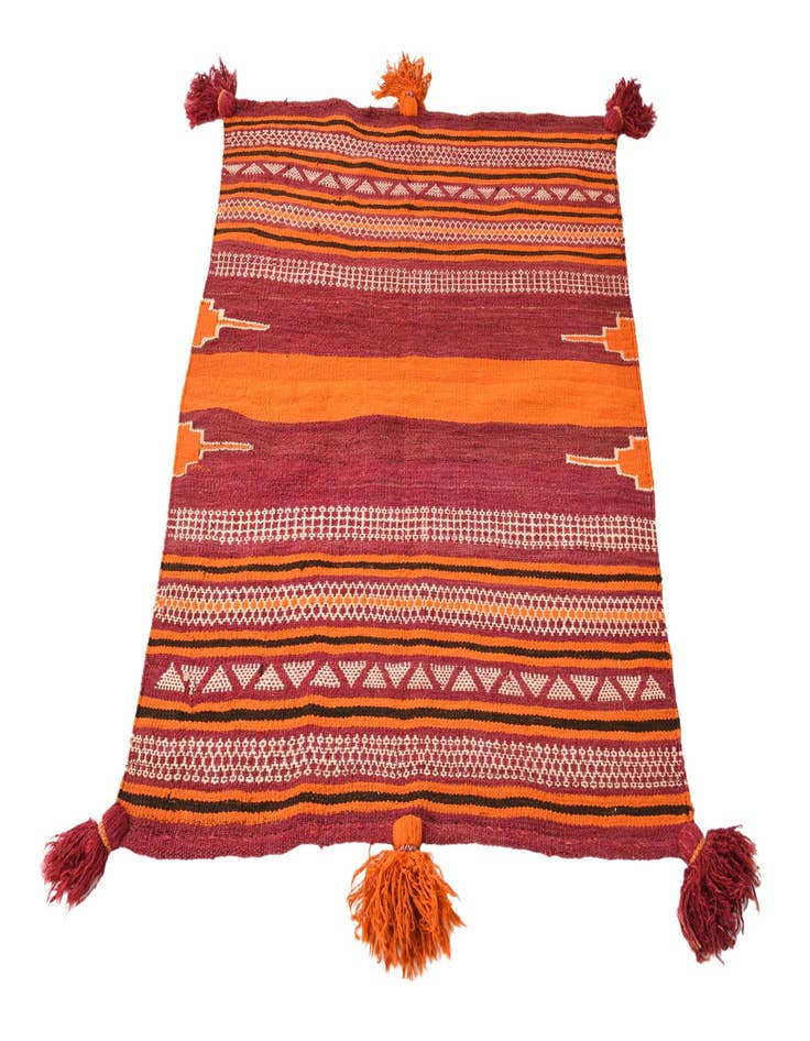 Detail image of 3' 4 x 3' 9  Hand Woven Kilim Fars Wool Rug