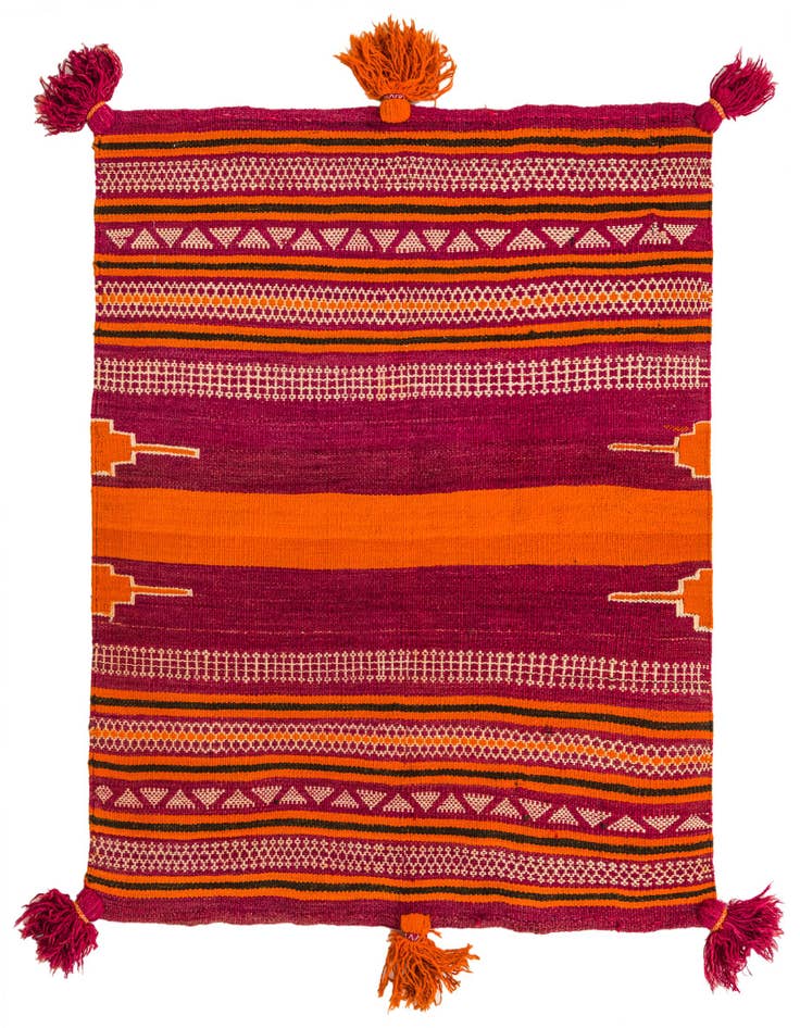 Detail image of 3' 4 x 3' 9 Hand Woven Kilim Fars Wool Rug
