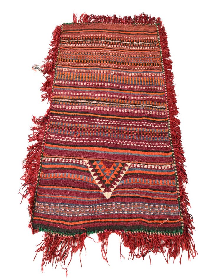 Detail image of 3' 2 x 4'  Hand Woven Kilim Fars Wool Rug