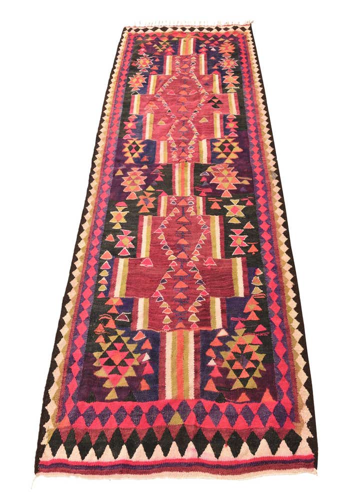 4' 7 x 7' 9 Hand Woven Kilim Fars Wool Rug