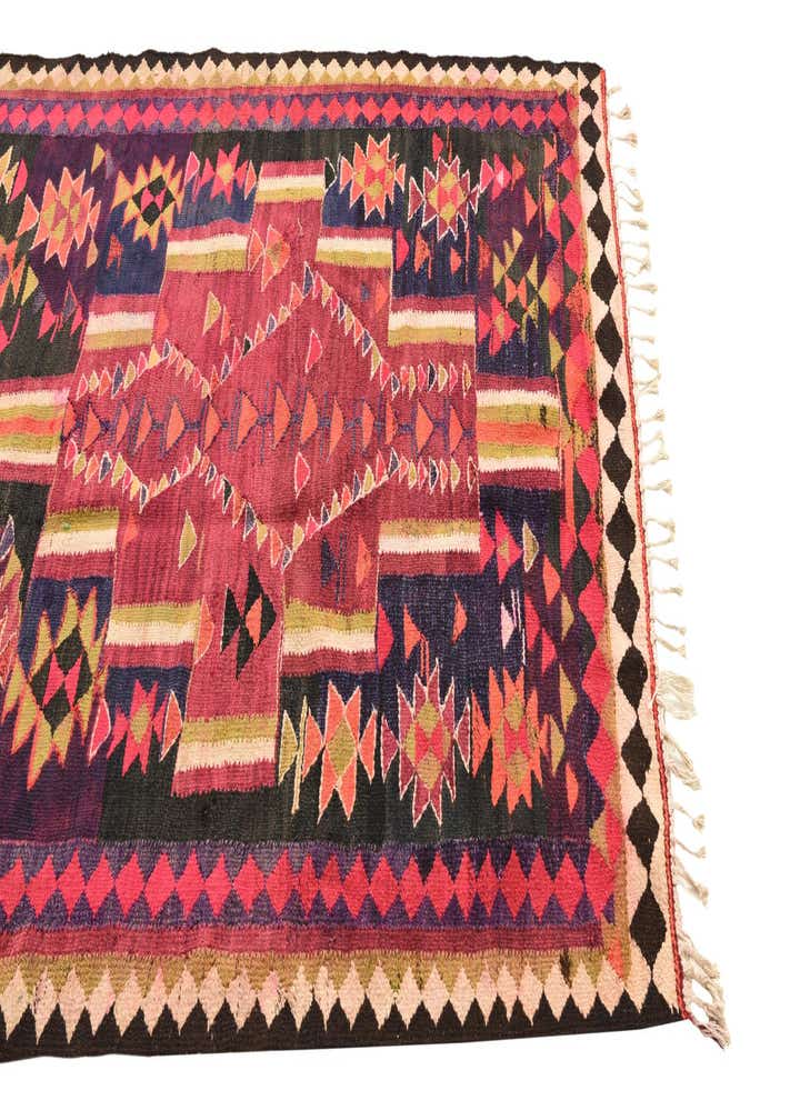4' 7 x 7' 9 Hand Woven Kilim Fars Wool Rug