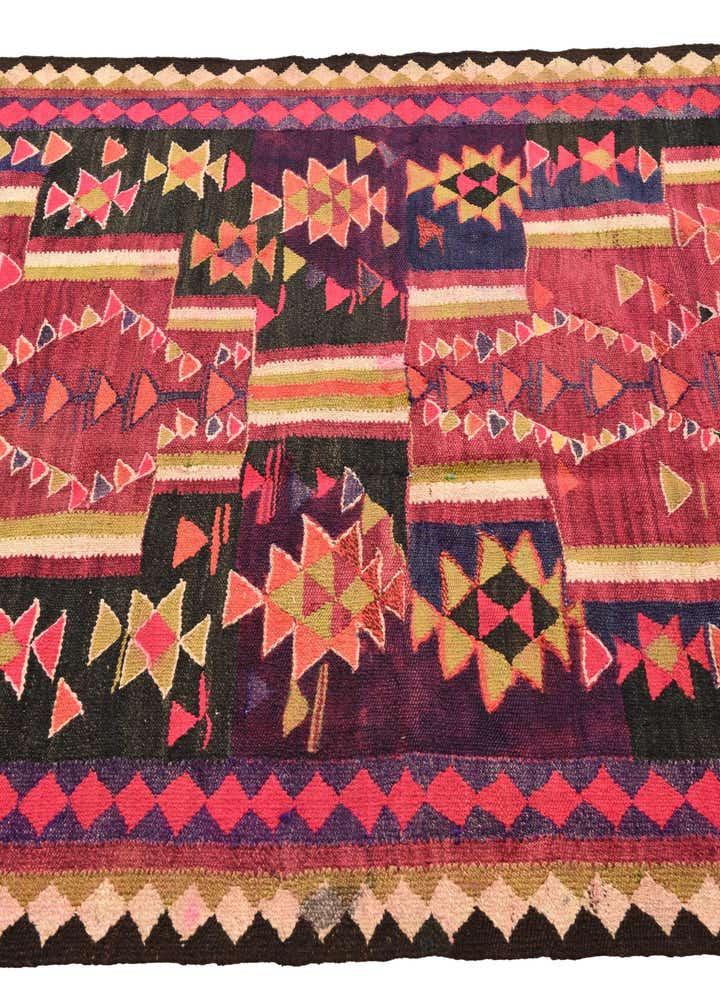 4' 7 x 7' 9 Hand Woven Kilim Fars Wool Rug