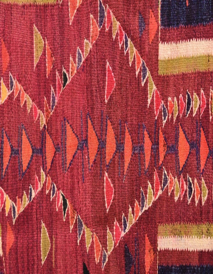 Detail image of 4' 7 x 7' 9  Hand Woven Kilim Fars Wool Rug
