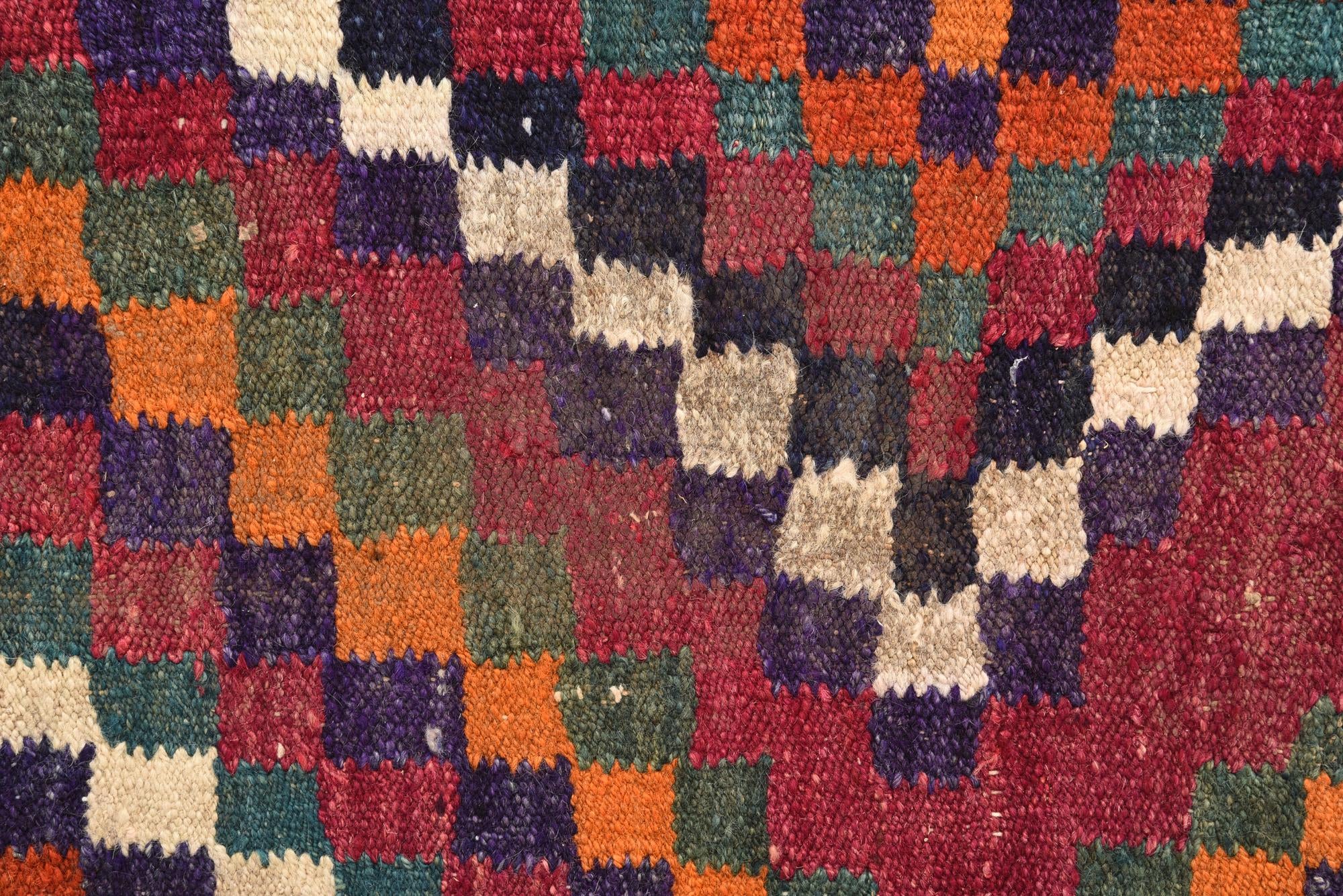 4' 4 x 8' 3 Hand Woven Kilim Fars Wool Rug