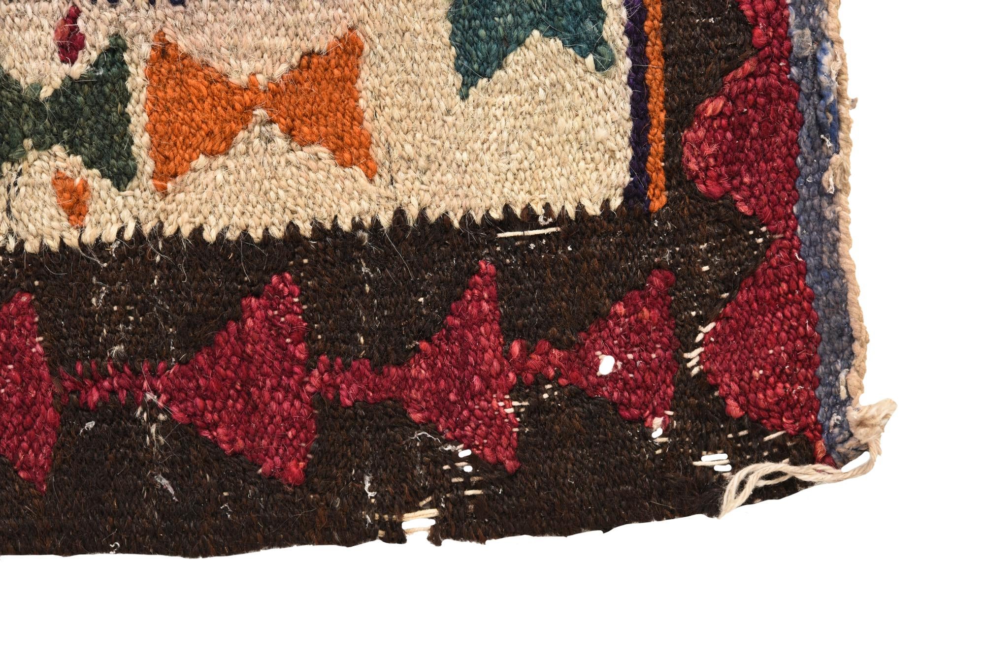 4' 4 x 8' 3 Hand Woven Kilim Fars Wool Rug