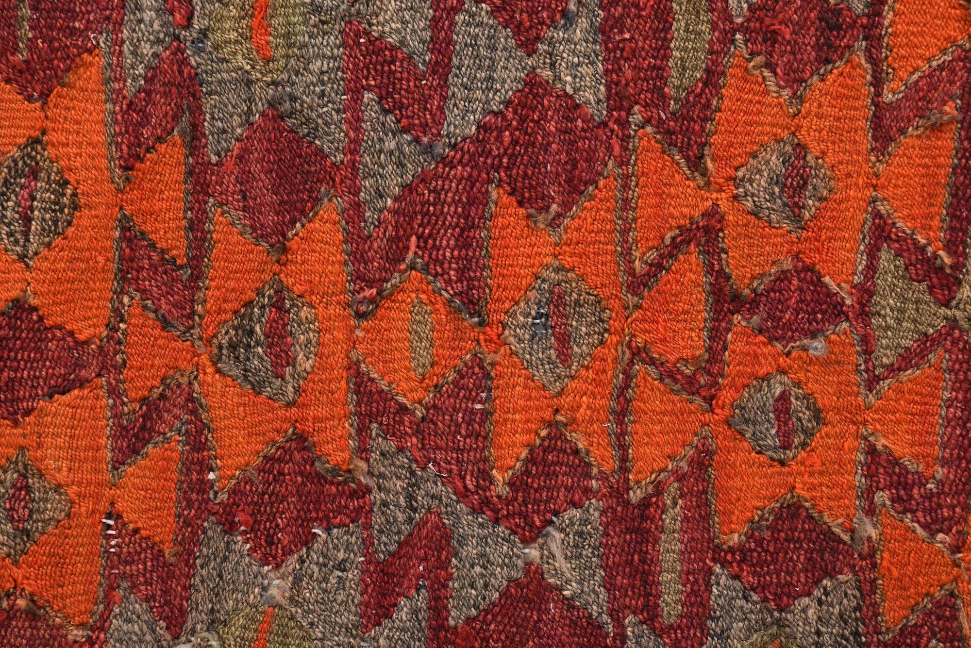 4' 8 x 9' 2 Hand Woven Kilim Fars Wool Rug