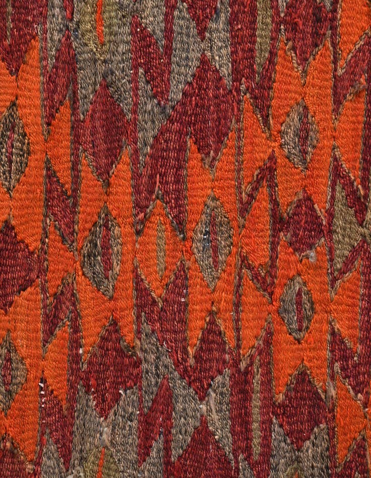 Detail image of 4' 8 x 9' 2  Hand Woven Kilim Fars Wool Rug