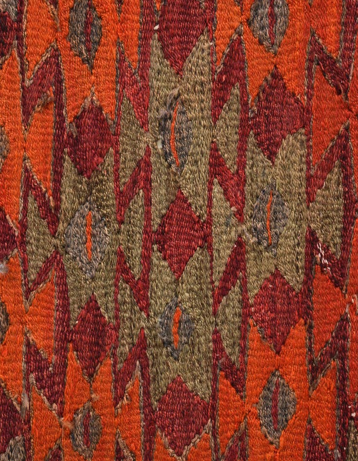 Detail image of 4' 8 x 9' 2  Hand Woven Kilim Fars Wool Rug