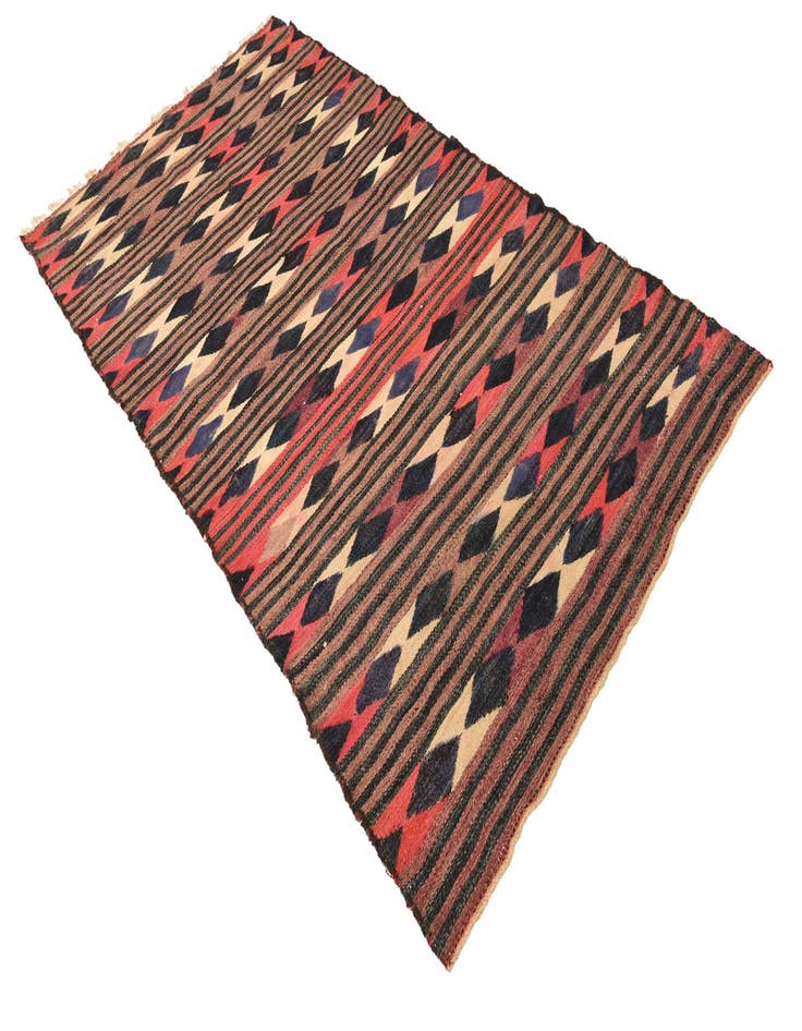 Detail image of 3' 10 x 7'  Hand Woven Kilim Fars Wool Rug