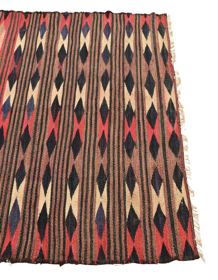 Detail image of 3' 10 x 7'  Hand Woven Kilim Fars Wool Rug