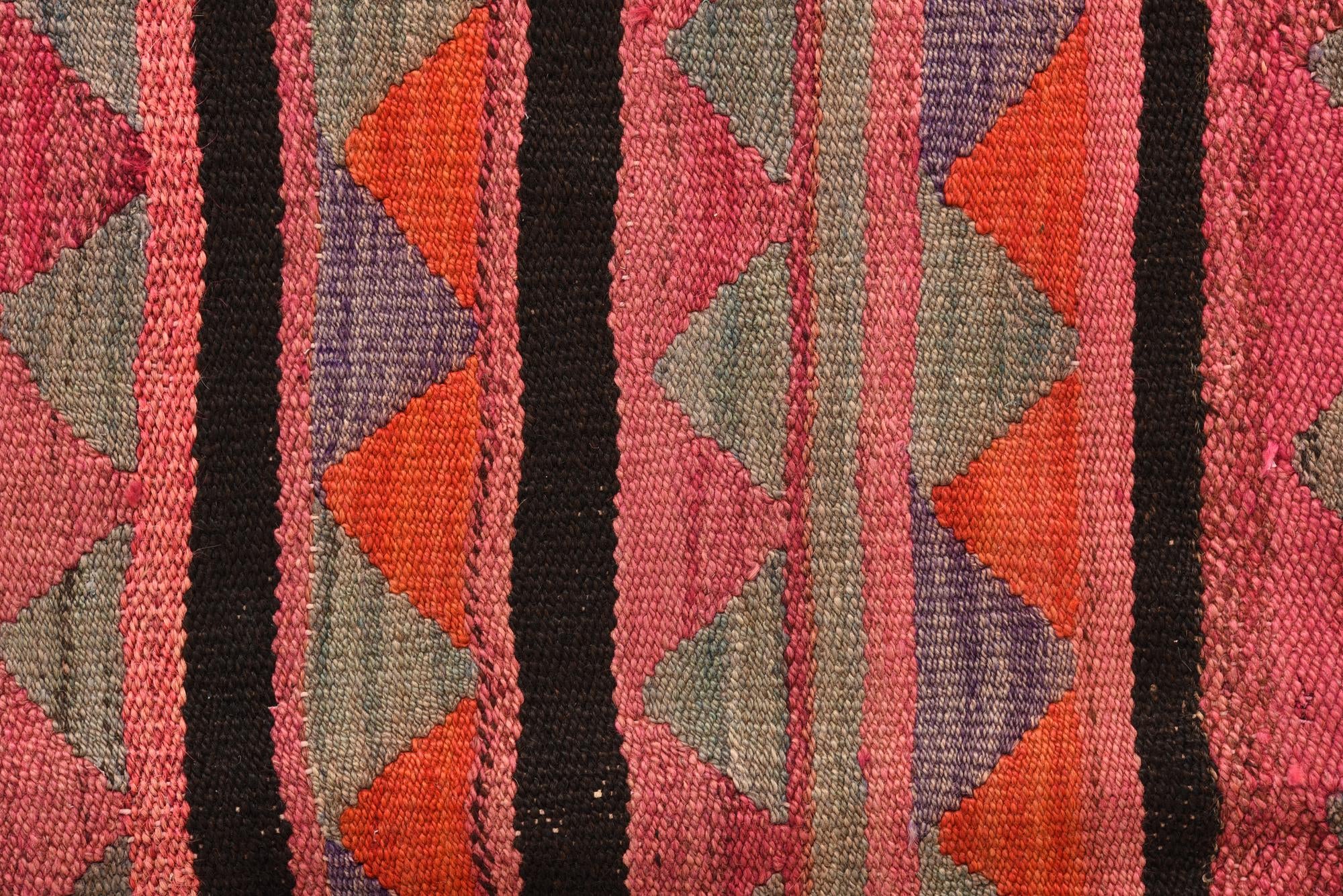 4' 9 x 7' 7 Hand Woven Kilim Fars Wool Rug