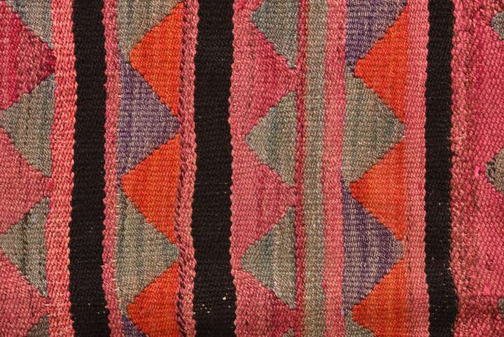 4' 9 x 7' 7 Hand Woven Kilim Fars Wool Rug