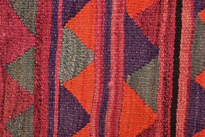 4' 9 x 7' 7 Hand Woven Kilim Fars Wool Rug