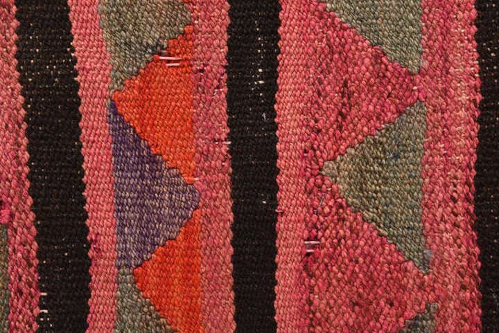4' 9 x 7' 7 Hand Woven Kilim Fars Wool Rug