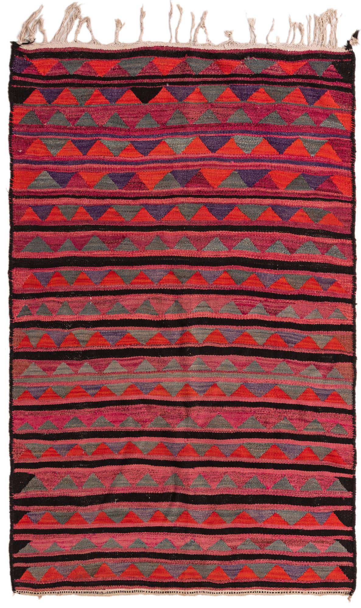 4' 9 x 7' 7 Hand Woven Kilim Fars Wool Rug