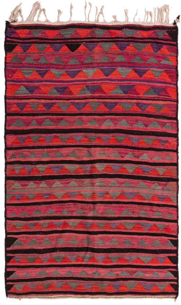 4' 9 x 7' 7 Hand Woven Kilim Fars Wool Rug