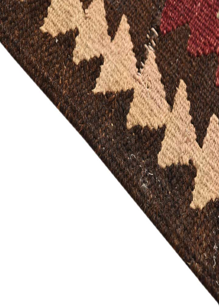 4' 3 x 7' 8 Hand Woven Kilim Fars Wool Rug