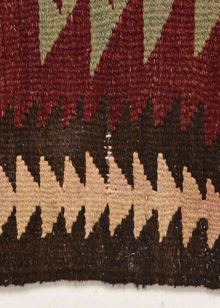 4' 3 x 7' 8 Hand Woven Kilim Fars Wool Rug