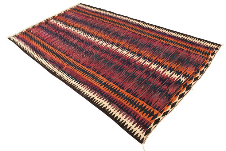 Detail image of 5' 2 x 9' Hand Woven Kilim Fars Wool Rug