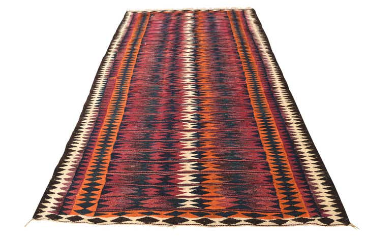 5' 2 x 9' Hand Woven Kilim Fars Wool Rug