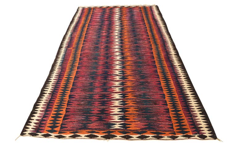 Detail image of 5' 2 x 9' Hand Woven Kilim Fars Wool Rug