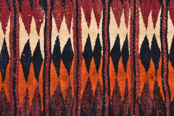 Detail image of 5' 2 x 9' Hand Woven Kilim Fars Wool Rug