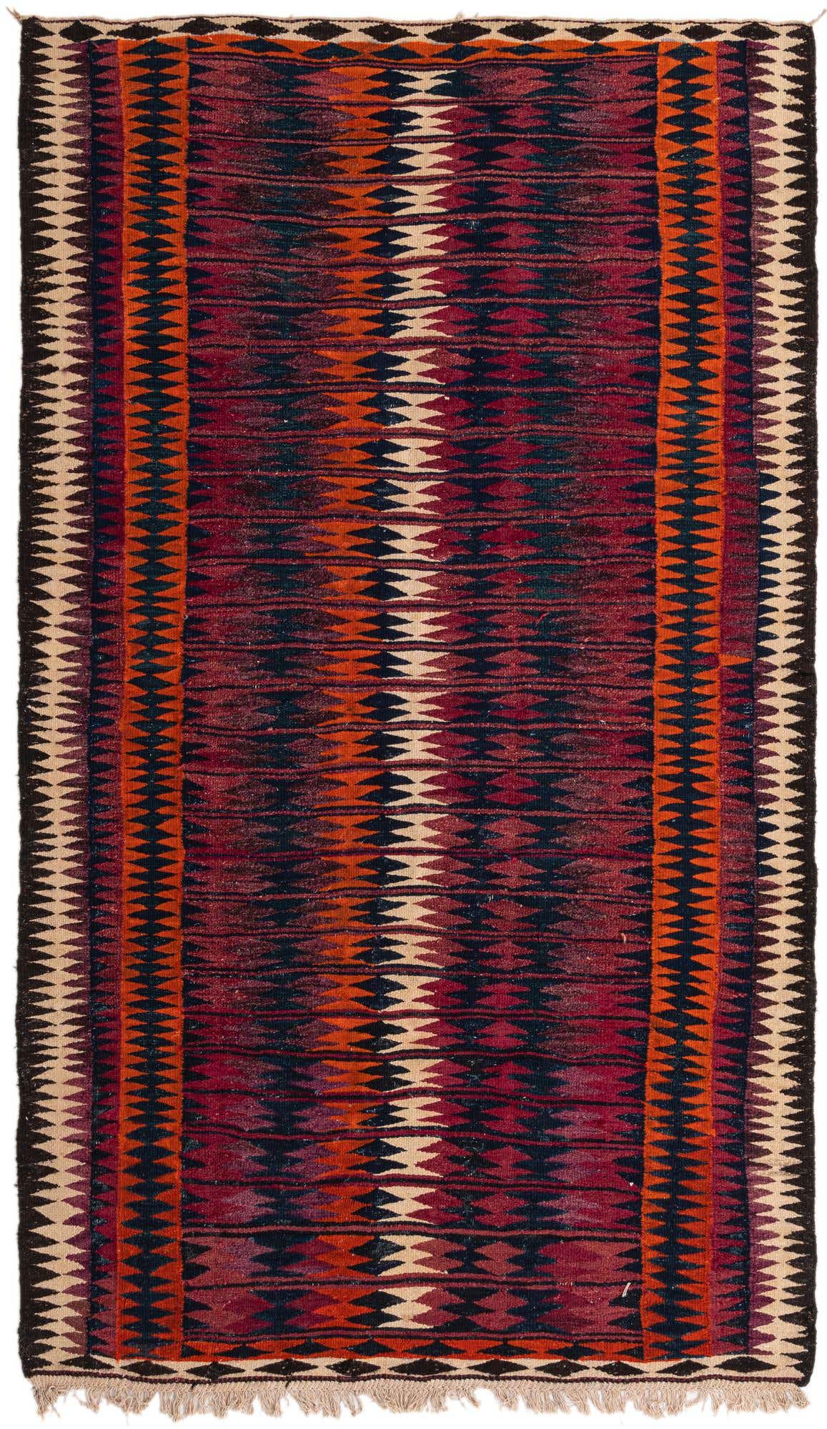 5' 2 x 9' Hand Woven Kilim Fars Wool Rug