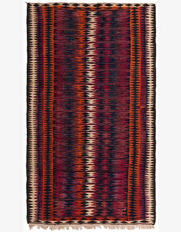 5' 2 x 9' Hand Woven Kilim Fars Wool Rug