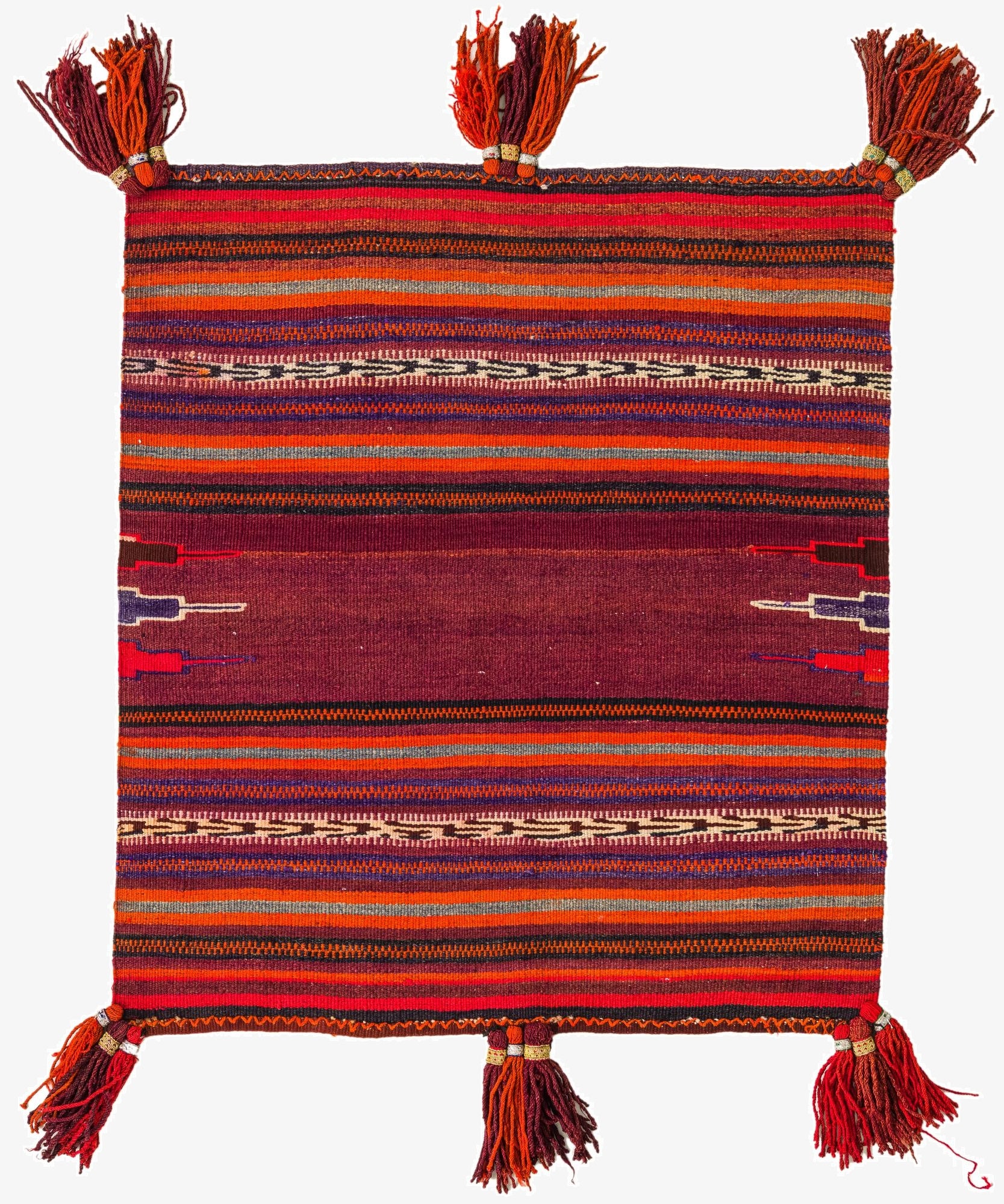 3' 4 x 3' 9  Hand Woven Kilim Fars Wool Rug