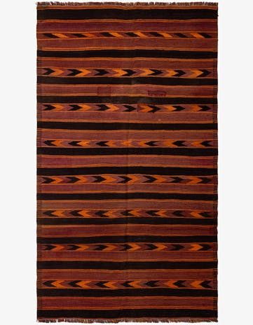 5' x 8' 3 Hand Woven Kilim Fars Wool Rug