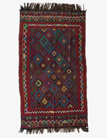 4' 8 x 8' 1 Hand Woven Kilim Fars Wool Rug