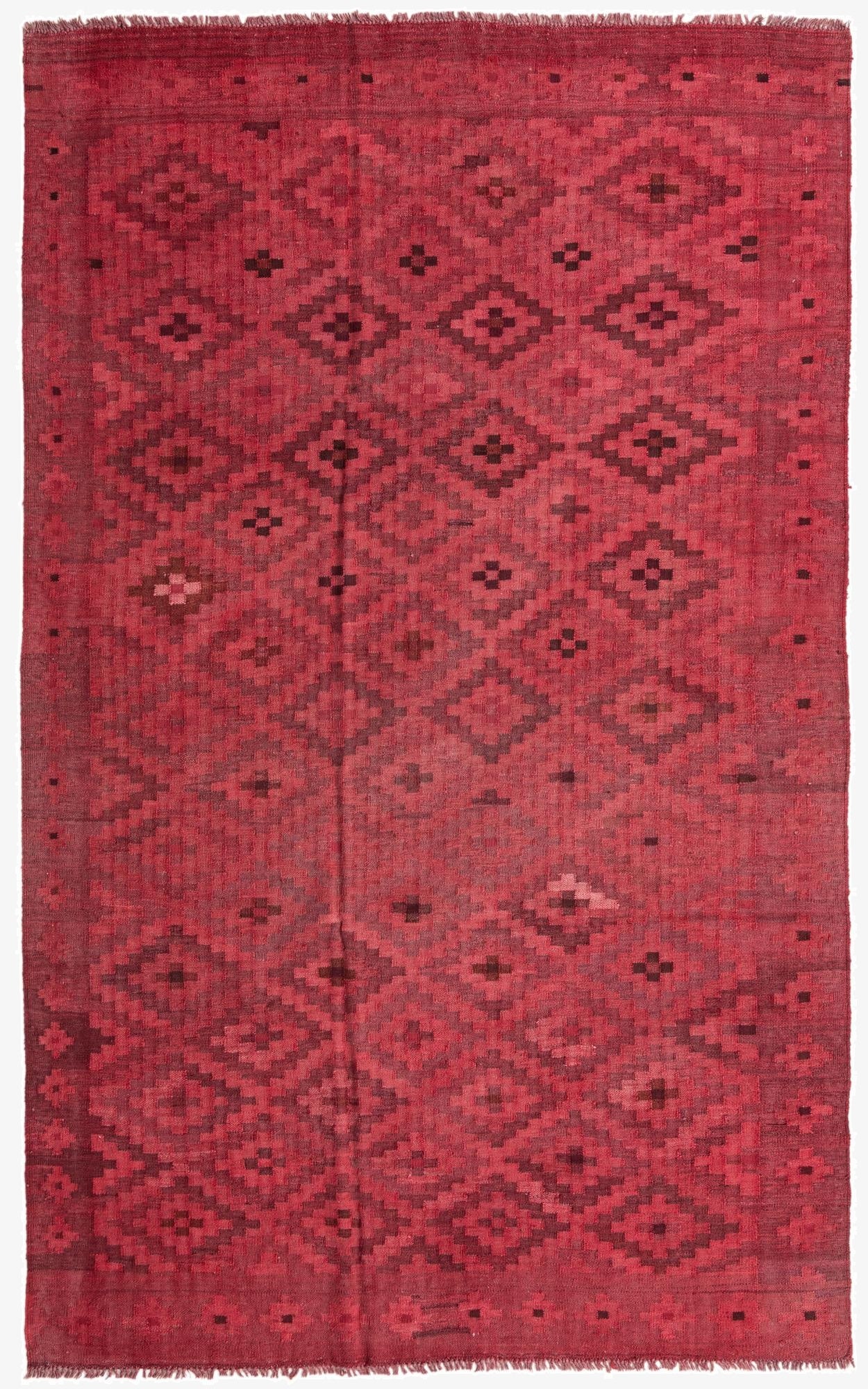 6' 1 x 9' 9  Hand Woven Kilim Fars Wool Rug